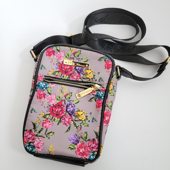 Betsey Johnson Floral Mini Bag - Crossbody 5" X 8" - Picture 1 of 9
